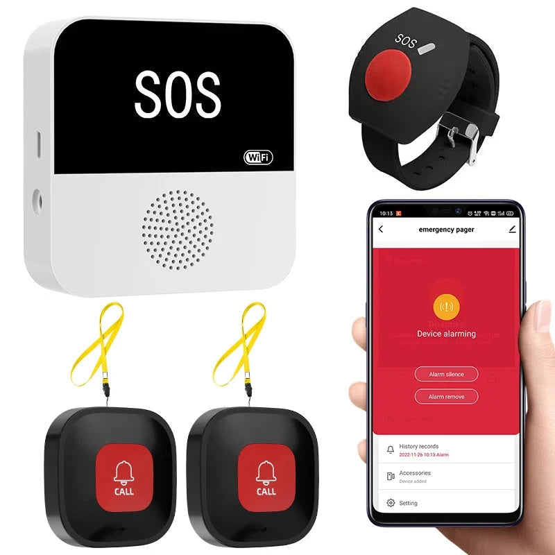 Aparelho SOS Smart Life Wi-Fi - Tuya 2 Aparelho SOS Tuya 2 Loja da Dryka Host + 2 Colares + pulseira 