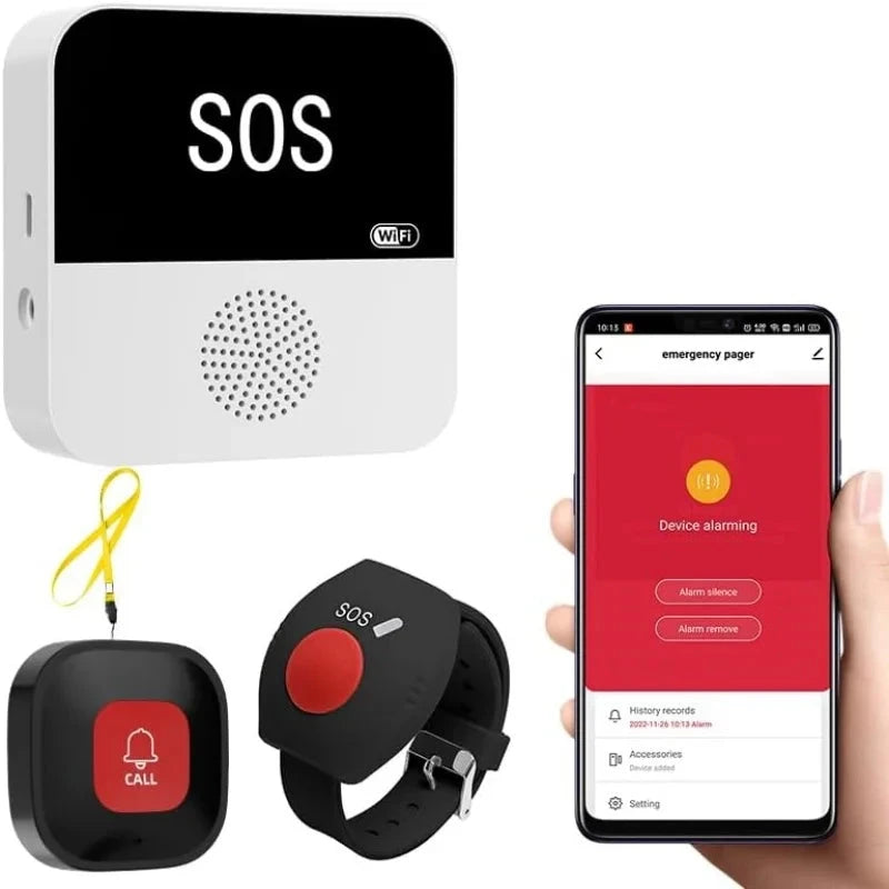 Aparelho SOS Smart Life Wi-Fi - Tuya 2 Aparelho SOS Tuya 2 Loja da Dryka Host + Colar + Pulseira 