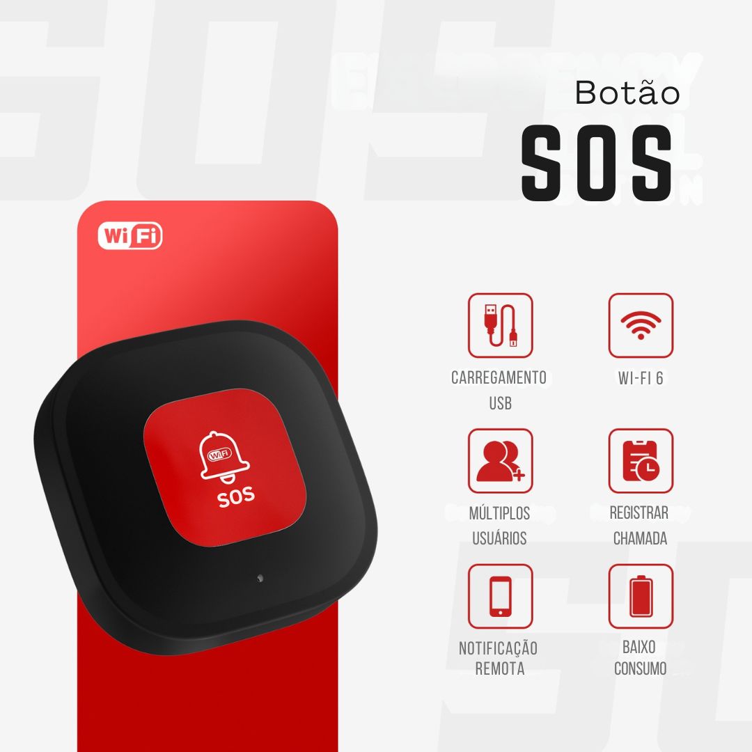 Aparelho SOS Smart Live Wi-Fi -Tuya Aparelho SOS Smart Live Wi-Fi -Tuya Loja da Dryka 