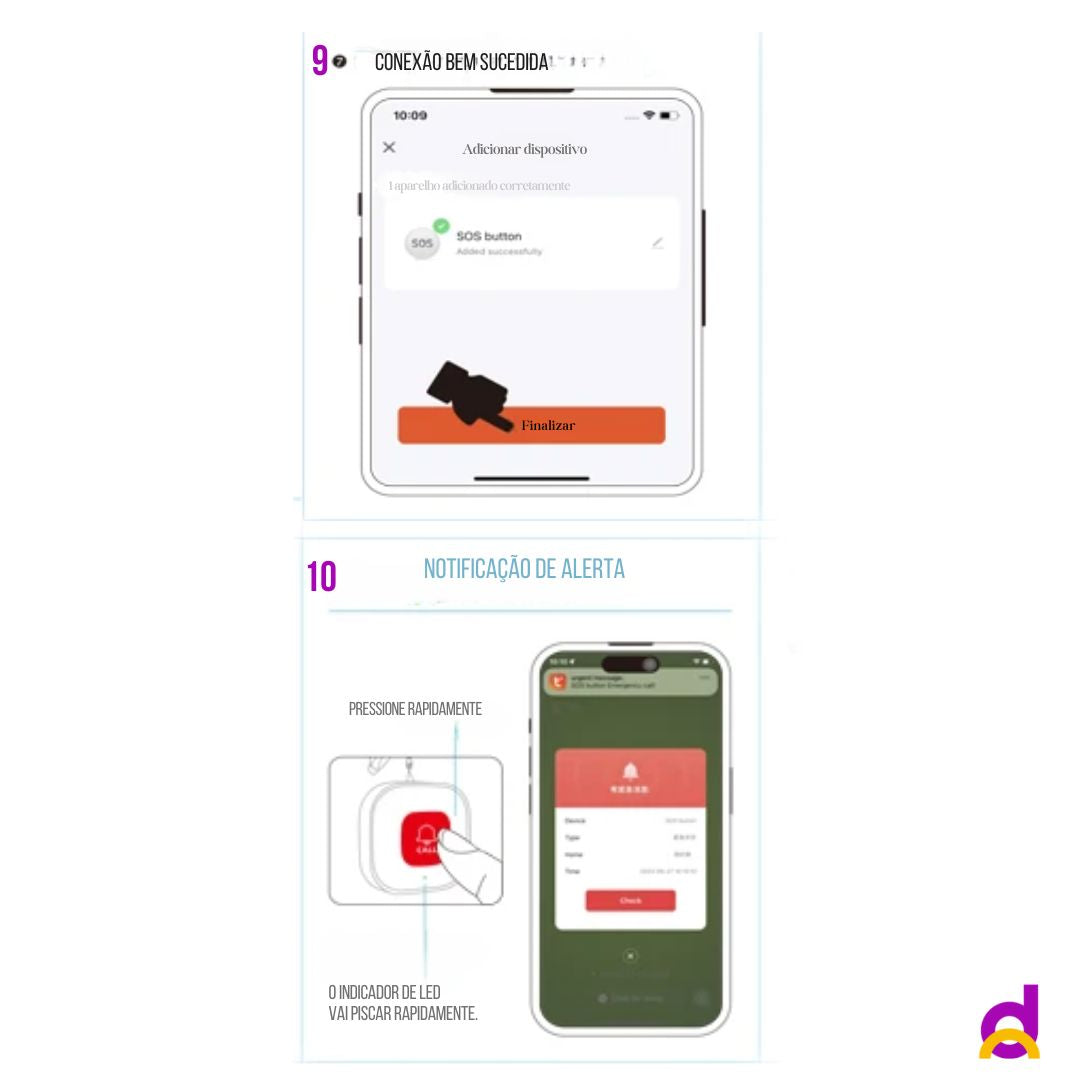 Aparelho SOS Smart Live Wi-Fi -Tuya Aparelho SOS Smart Live Wi-Fi -Tuya Loja da Dryka 
