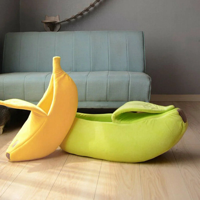 Banana Cat Bed House Funny Cute Cozy Cat Mat Beds Warm Durable Portable Pet Basket Kennel Dog Cushion Cat Supplies Multicolor Loja da Dryka 