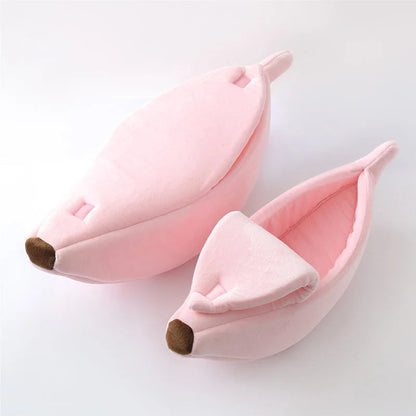 Banana Cat Bed House Funny Cute Cozy Cat Mat Beds Warm Durable Portable Pet Basket Kennel Dog Cushion Cat Supplies Multicolor Loja da Dryka Pink 1PC M 55x20x15cm 