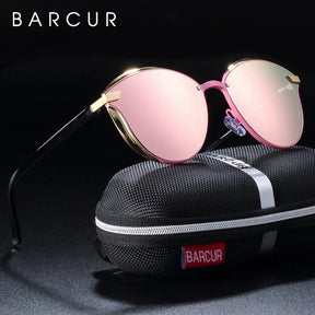 BARCUR Luxury Polarized Sunglasses Women Round Sun Glassess Ladies Lunette De Soleil Femme Loja da Dryka 