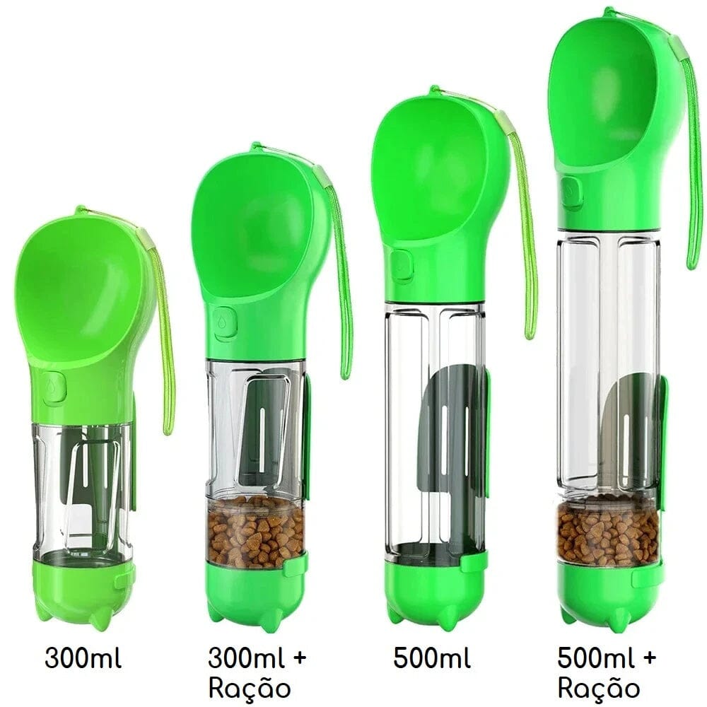 Bebedouro e alimentador Portátil Pet 3 em 1 - Slim Pet petshop- bebedouro portatil Loja da Dryka 
