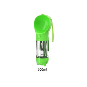 Bebedouro e alimentador Portátil Pet 3 em 1 - Slim Pet petshop- bebedouro portatil Loja da Dryka Verde 300ml 