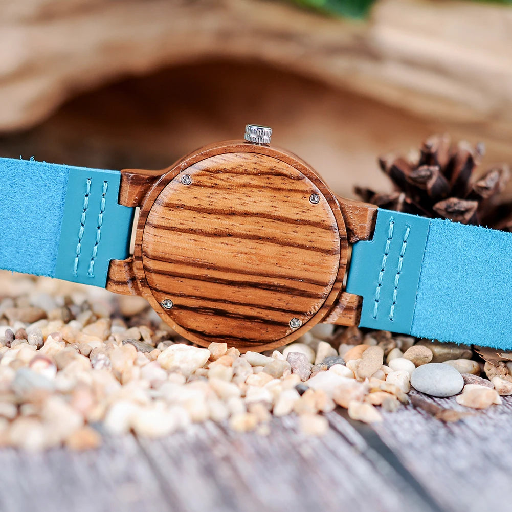 BOBO BIRD Couple watches Leather Strap Quartz Wristwatch For Men Women Timepieces Relojes para mujer Great Gift Custom Dropship Loja da Dryka 