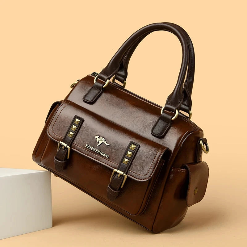 Bolsa Feminina em Couro - Cora Loja da Dryka Marron 
