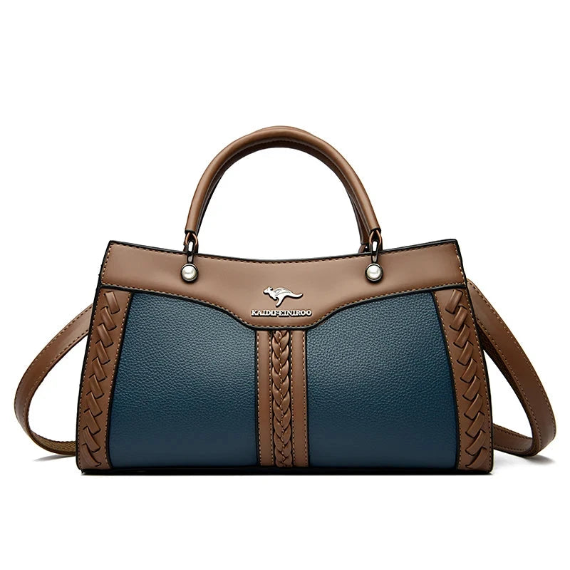 Bolsa Feminina em Couro - Loja da Dryka Azul 