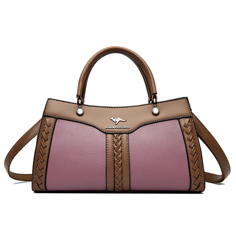 Bolsa Feminina em Couro - Loja da Dryka Roxo 