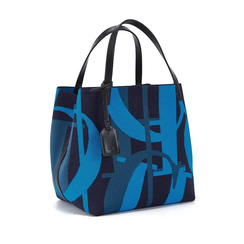 Bolsa Feminina em Couro PU - Barcelona Bolsa Feminina - Barcelona Loja da Dryka Preta - Azul 