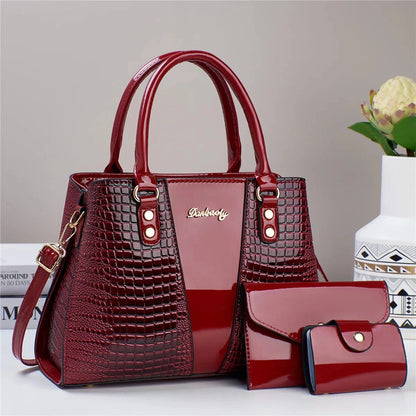 Bolsa Feminina em Couro PU - Sienna Bolsa Feminina Sienna Loja da Dryka Vinho 31x13x22cm 