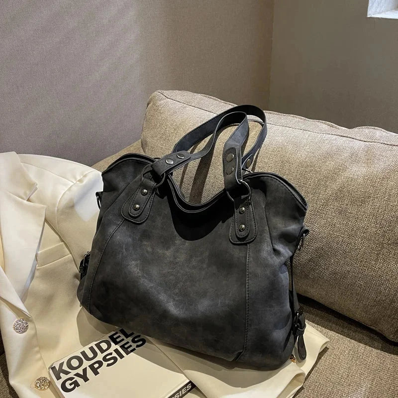 Bolsa Feminina em Couro - Urban Loja da Dryka Preta 37*14*30 cm 