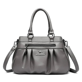 Bolsa Feminina em Couro - Vena Loja da Dryka Cinza 