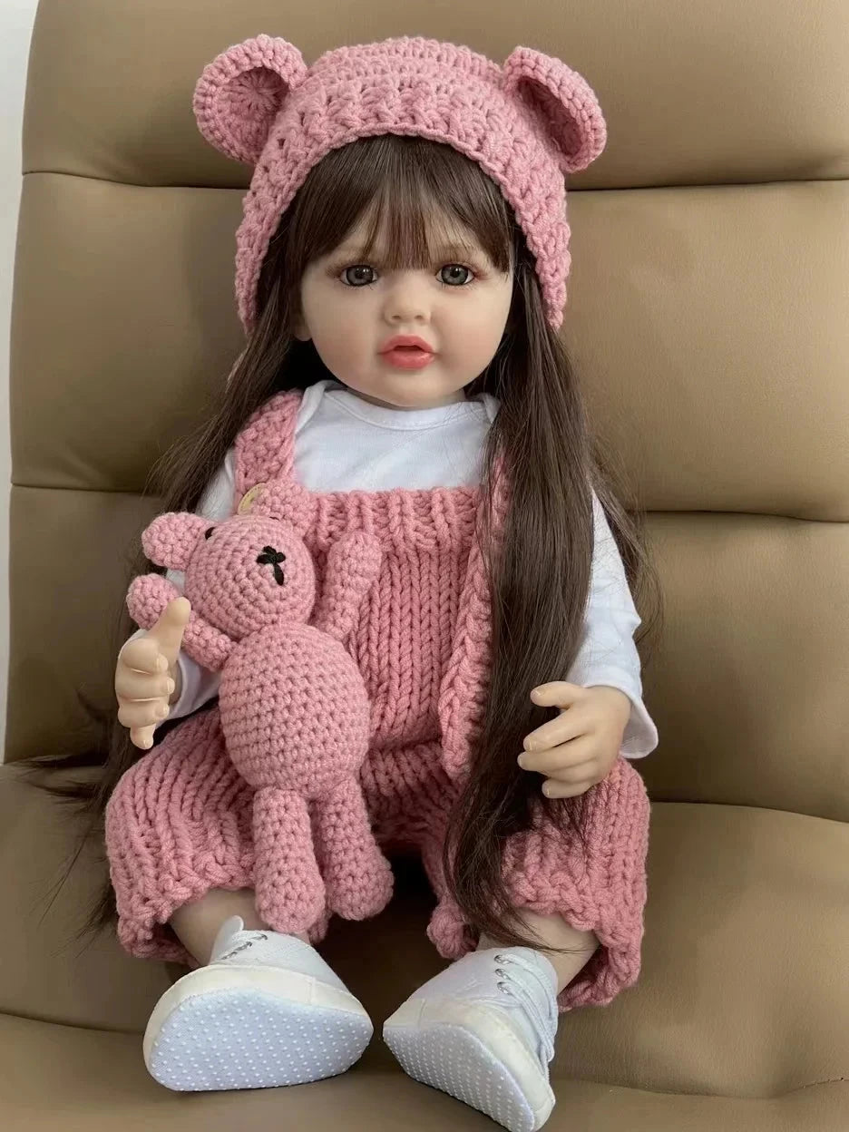 Boneca Bebê Reborn de Silicone brinquedo 037 Loja da Dryka Diana 