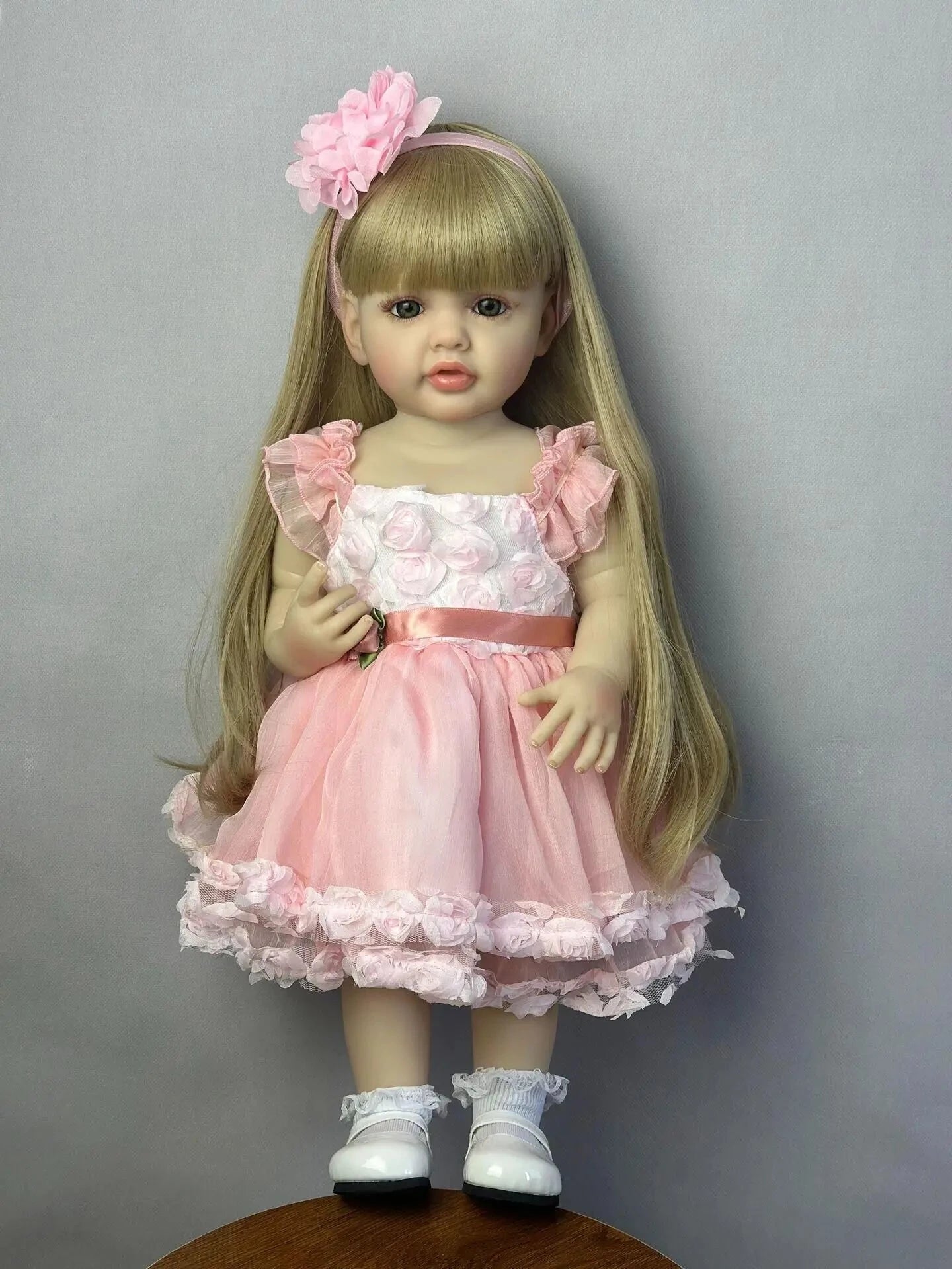 Boneca Bebê Reborn de Silicone brinquedo 037 Loja da Dryka Milu 