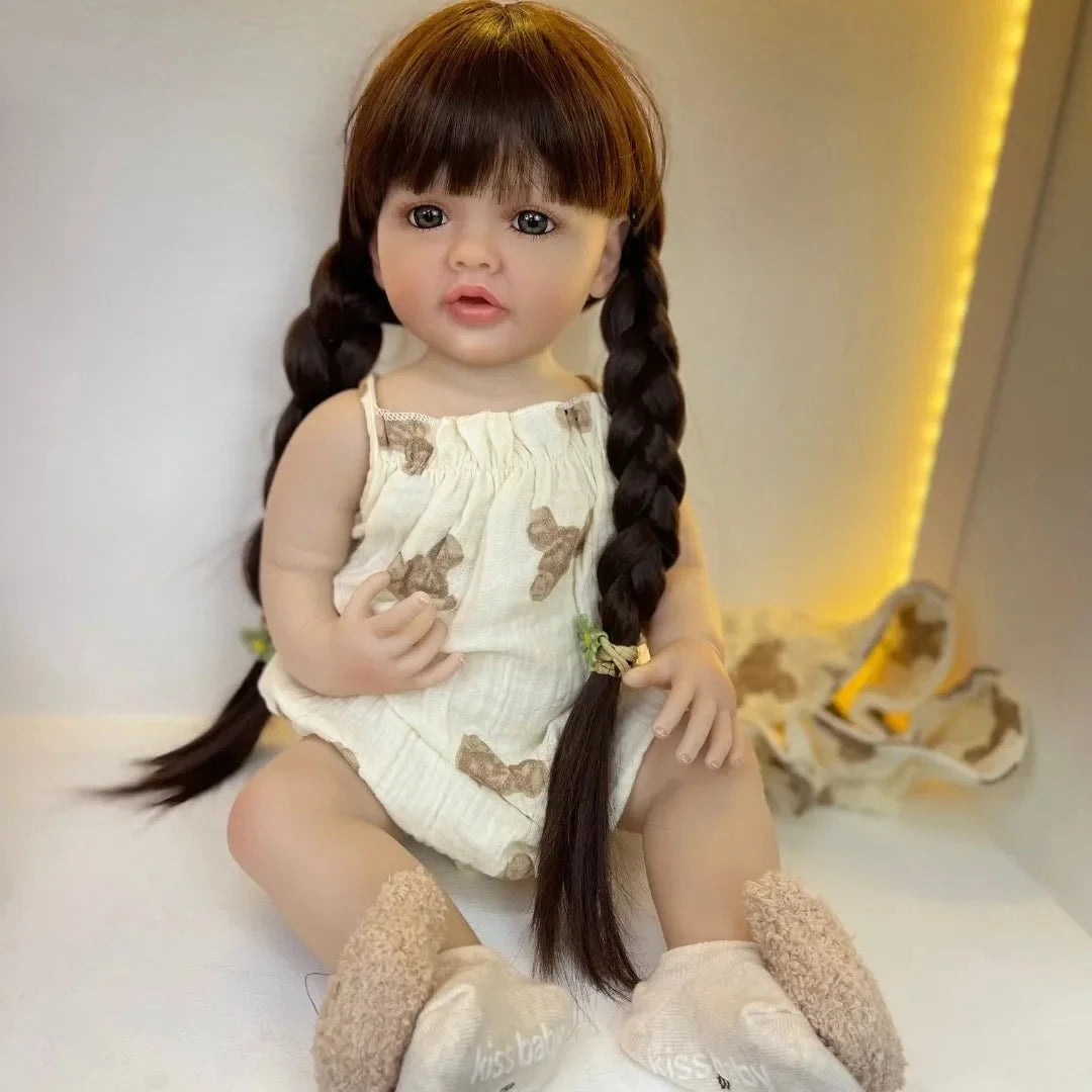 Boneca Bebê Reborn de Silicone brinquedo 037 Loja da Dryka Ruana 