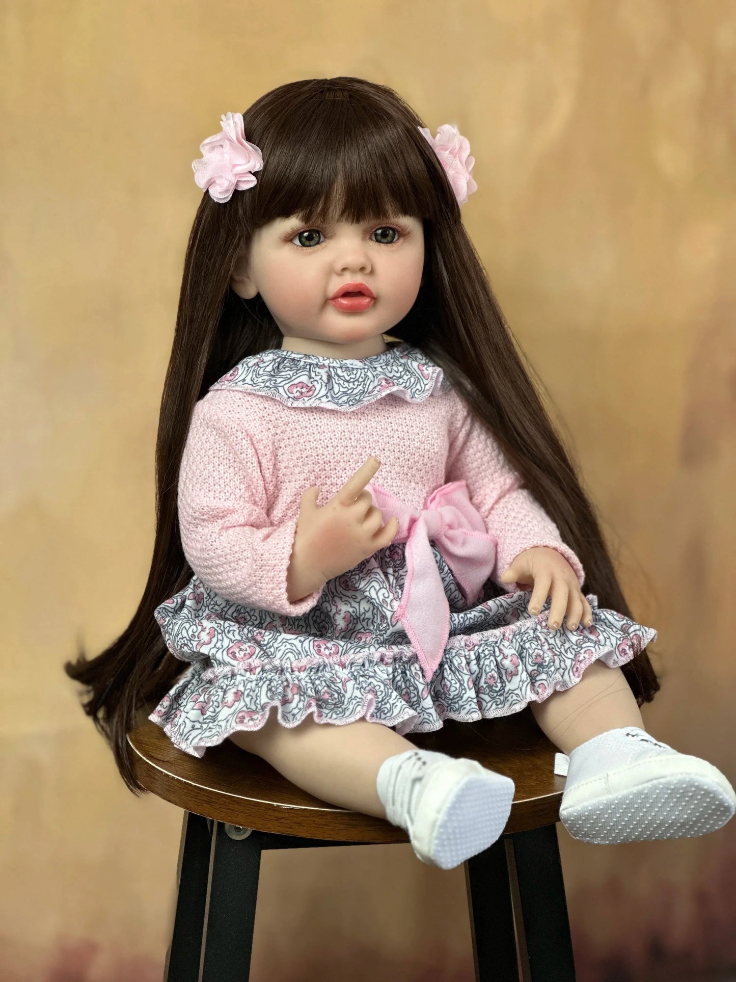 Boneca Bebê Reborn de Silicone brinquedo 037 Loja da Dryka Xinu 