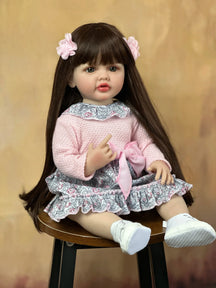 Boneca Bebê Reborn de Silicone brinquedo 037 Loja da Dryka Xinu 