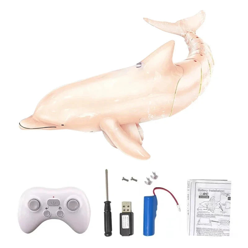Brinquedo Animais Marinhos com Controle Remoto Brinquedo - marinhos Loja da Dryka Golfinho Rosa 