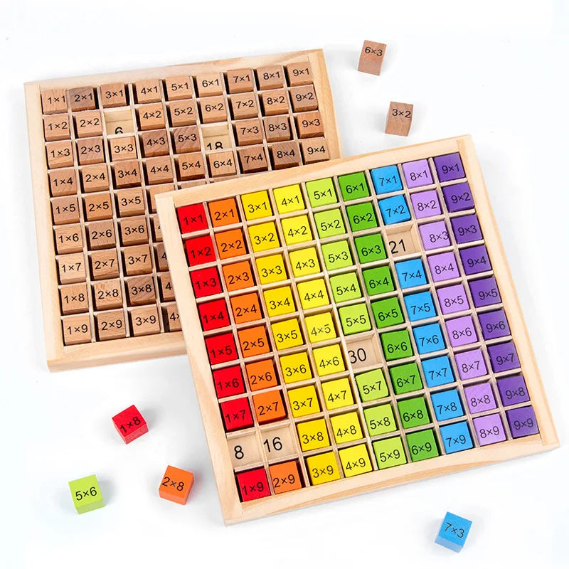 Brinquedo Educativo Montessoriano- Tabuleiro da Multiplicação Loja da Dryka 