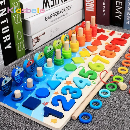 Brinquedo Infantil Educativo Matemático com Pesca Montessoriano Brinquedo 039 Loja da Dryka 