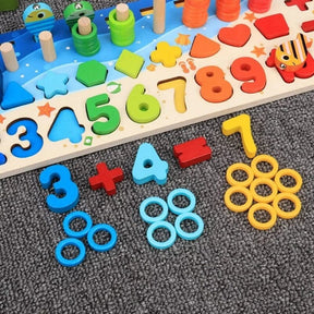 Brinquedo Infantil Educativo Matemático com Pesca Montessoriano Brinquedo 039 Loja da Dryka 
