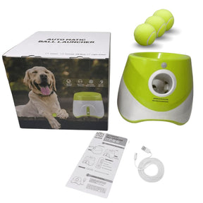 Brinquedo Lançador Automático de Bolas - Pet Ball pet shop - brinquedo lancador Loja da Dryka Verde Claro 