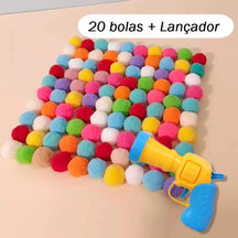 Brinquedo Lançador de Bolas para Gatos Loja da Dryka 20 Bolas + Lançador 