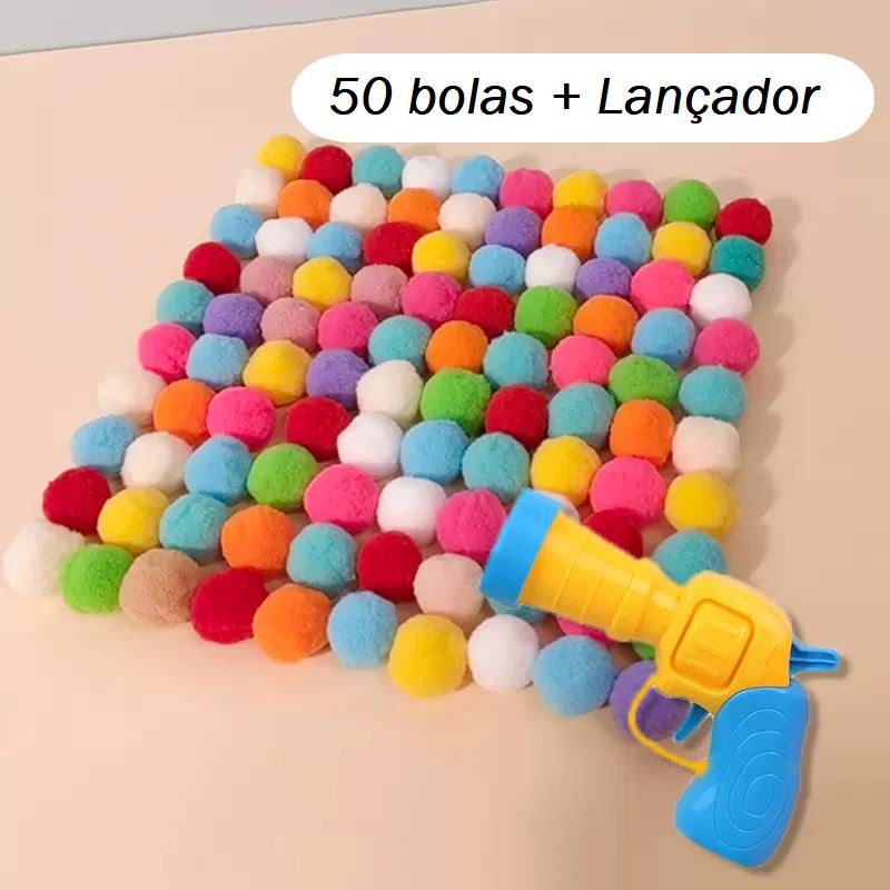 Brinquedo Lançador de Bolas para Gatos Loja da Dryka 50 bolas + Lançador 