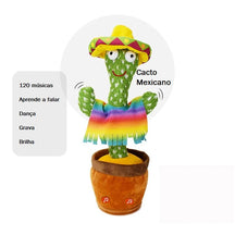 Cacto Dançante e Falante - Toca Músicas e Repete a Fala brinquedo 005 lojadadryka Mexicano 