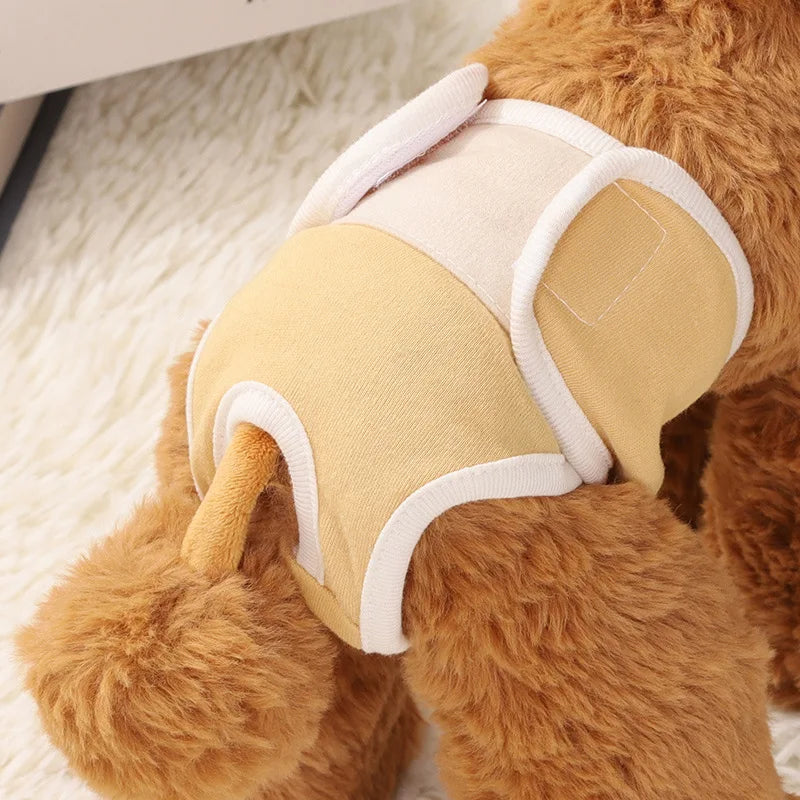 Calcinha Pet Reutilizável calcinha pet 002 Loja da Dryka Amarela P 