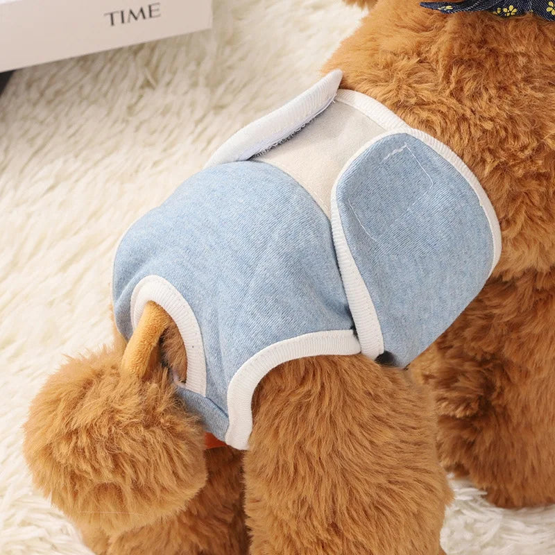 Calcinha Pet Reutilizável calcinha pet 002 Loja da Dryka Azul P 