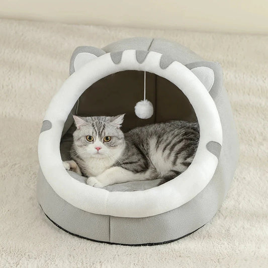Cama para Gatos - Iglu Bed Cats Pet Shop - iglu gatos lojadadryka Cinza P 30x30cm 