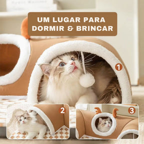 Cama & Túnel para Gatos - Hidden Cat tunel e cama para gatos Loja da Dryka 