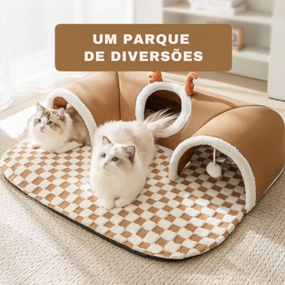 Cama & Túnel para Gatos - Hidden Cat tunel e cama para gatos Loja da Dryka 