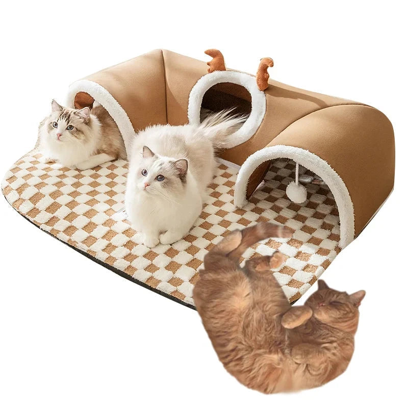 Cama & Túnel para Gatos - Hidden Cat tunel e cama para gatos Loja da Dryka 