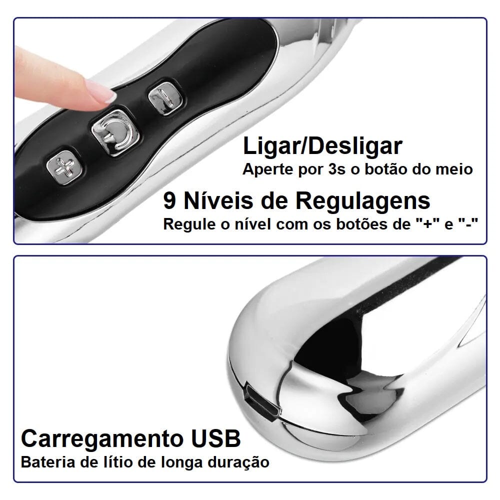Caneta Acupuntura Massageadora Recarregável Bem Estar acupuntura lojadadryka 