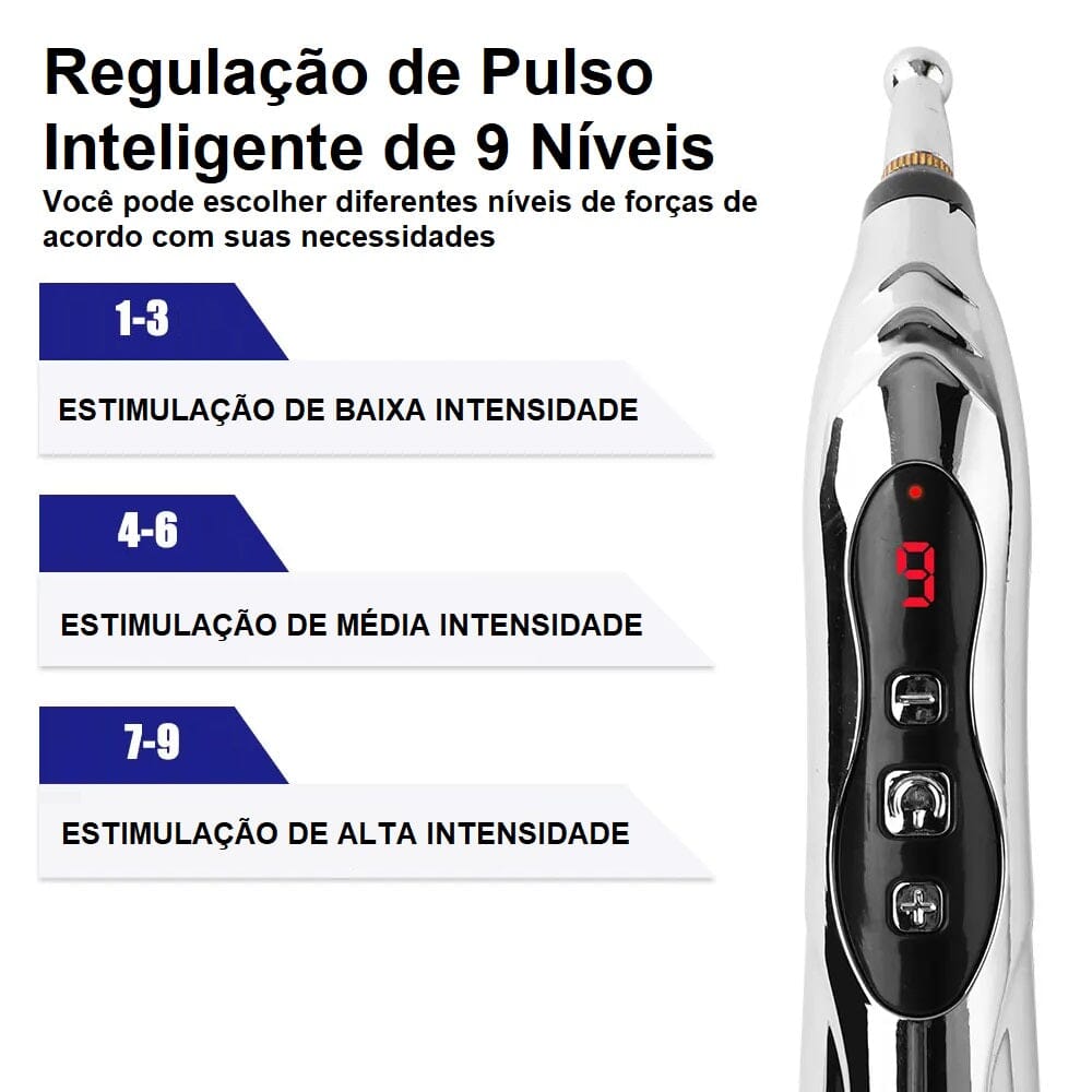 Caneta Acupuntura Massageadora Recarregável Bem Estar acupuntura lojadadryka 