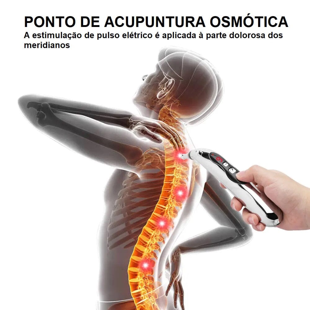 Caneta Acupuntura Massageadora Recarregável Bem Estar acupuntura lojadadryka 