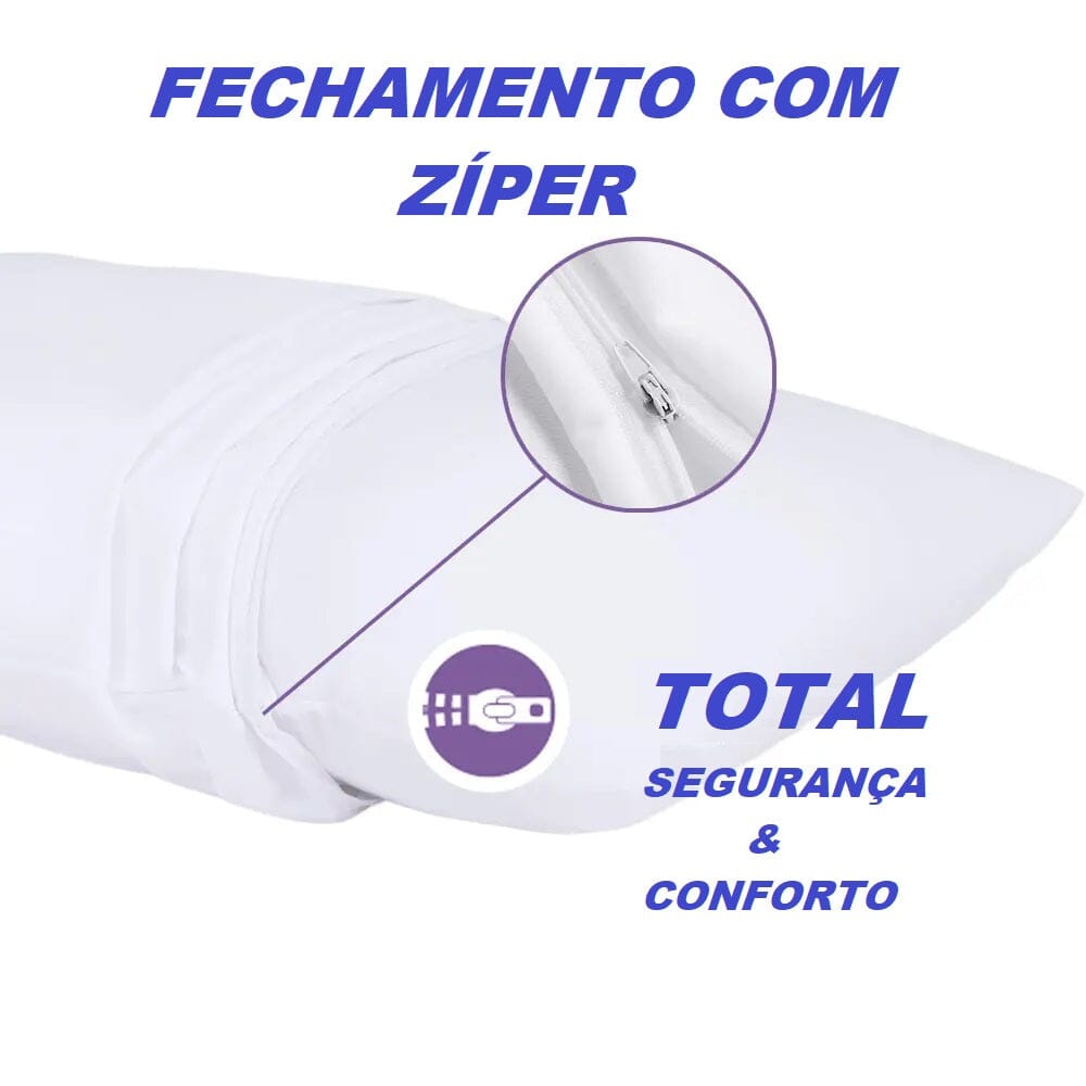 Capa de Travesseiro Impermeável Antialérgica - Soft Plus capa de travesseiro 001 Loja da Dryka 