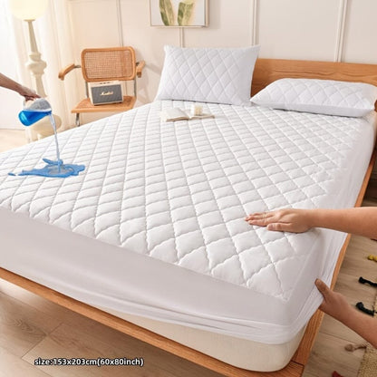 Capa Protetora de Colchão à prova d'água Acolchoada- Easy Sleep Loja da Dryka 153x203cm Branco 