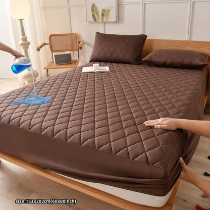 Capa Protetora de Colchão à prova d'água Acolchoada- Easy Sleep Loja da Dryka 153x203cm Marron 