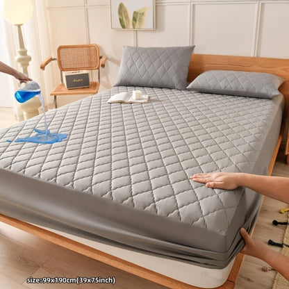 Capa Protetora de Colchão à prova d'água Acolchoada- Easy Sleep Loja da Dryka 99x190cm Cinza 