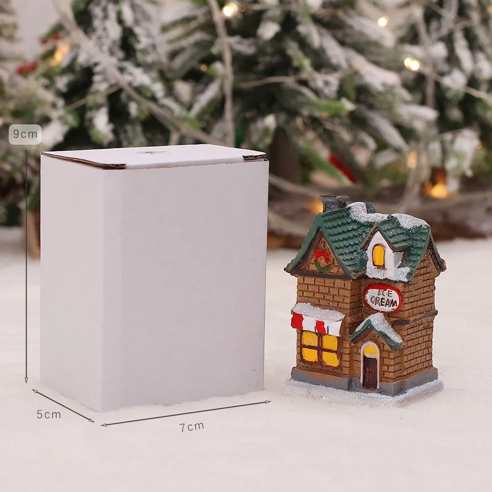 Casinhas Decorativas Iluminadas de Natal + Fita LED 2m Brinde Natal 001 Loja da Dryka 