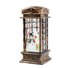 Christmas Candles Light Led Snow Deer Lantern Light Vintage Castle Santa Snowman Hanging Lantern Lamp New Year Party Decoration Loja da Dryka A12 12.5cm 