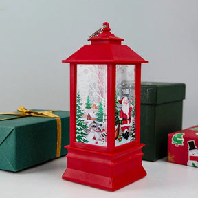 Christmas Candles Light Led Snow Deer Lantern Light Vintage Castle Santa Snowman Hanging Lantern Lamp New Year Party Decoration Loja da Dryka A18 19.5cm 