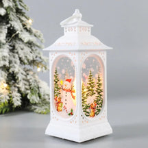 Christmas Candles Light Led Snow Deer Lantern Light Vintage Castle Santa Snowman Hanging Lantern Lamp New Year Party Decoration Loja da Dryka A22 19.5cm 