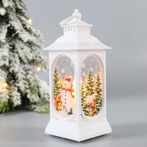 Christmas Candles Light Led Snow Deer Lantern Light Vintage Castle Santa Snowman Hanging Lantern Lamp New Year Party Decoration Loja da Dryka A22 19.5cm 