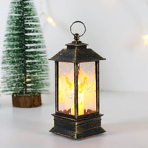 Christmas Candles Light Led Snow Deer Lantern Light Vintage Castle Santa Snowman Hanging Lantern Lamp New Year Party Decoration Loja da Dryka A8 12.5cm 