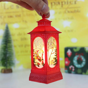 Christmas Candles Light Led Snow Deer Lantern Light Vintage Castle Santa Snowman Hanging Lantern Lamp New Year Party Decoration Loja da Dryka A9 12.5cm 